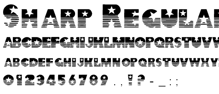 SHARP Regular font